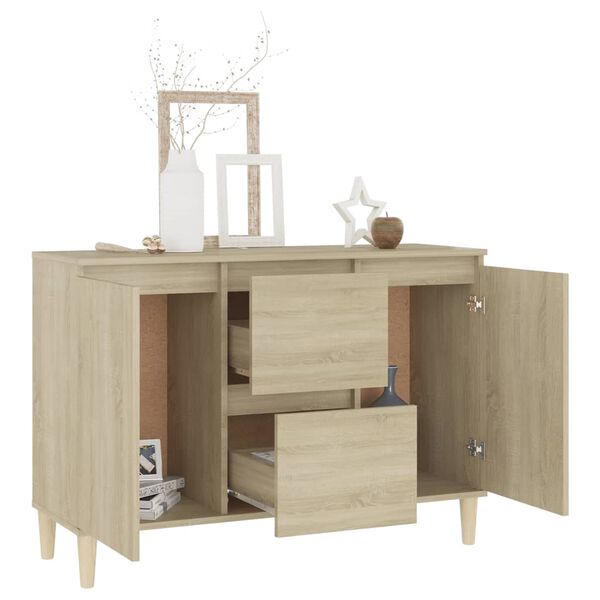 vidaXL Buffet ch&ecirc;ne sonoma 101x35x70 cm bois d'ing&eacute;nierie