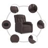 vidaXL Fauteuil inclinable &eacute;lectrique Marron fonc&eacute; Tissu