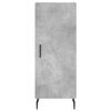 vidaXL Buffet haut Gris b&eacute;ton 34,5x34x180 cm Bois d'ing&eacute;nierie