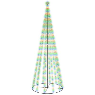 vidaXL Arbre de Noël cône 732 LED Colorées 160x500 cm
