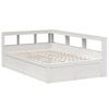 vidaXL Lit bibliothèque sans matelas blanc 140x190 cm bois pin massif