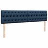 VidaXL Cadre de lit ottoman avec matelas bleu 200x200 cm tissu
