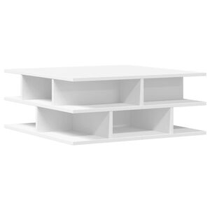 vidaXL Table basse blanc 70x70x29 cm bois d'ing&eacute;nierie