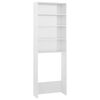 vidaXL Meuble pour machine &agrave; laver blanc brillant 64x24x190 cm