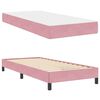 vidaXL Lit &agrave; ressorts avec matelas Rose 80 x 220 cm tissu