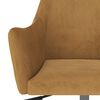 vidaXL Chaise pivotante de salle &agrave; manger Marron Velours