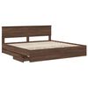 vidaXL Cadre de lit Ch&ecirc;ne brun 200 x 200 cm Bois Ing&eacute;nierie