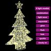 vidaXL Sapin de No&euml;l avec 100 LED Blanc chaud 120 cm Acrylique