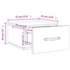 vidaXL Tables de chevet murales 2 pcs ch&ecirc;ne fum&eacute; 35x35x20 cm