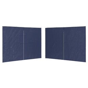 vidaXL Paroi de tente de r&eacute;ception 2pcs avec fermeture &eacute;clair PE Bleu