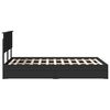 vidaXL Lit de Rangement Noir 135 x 190 cm Bois d'ing&eacute;nierie