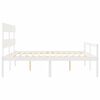 vidaXL Lit pour personne &acirc;g&eacute;e sans matelas blanc 200x200cm bois massif