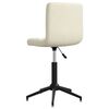 vidaXL Chaises &agrave; manger pivotantes lot de 4 Cr&egrave;me Velours
