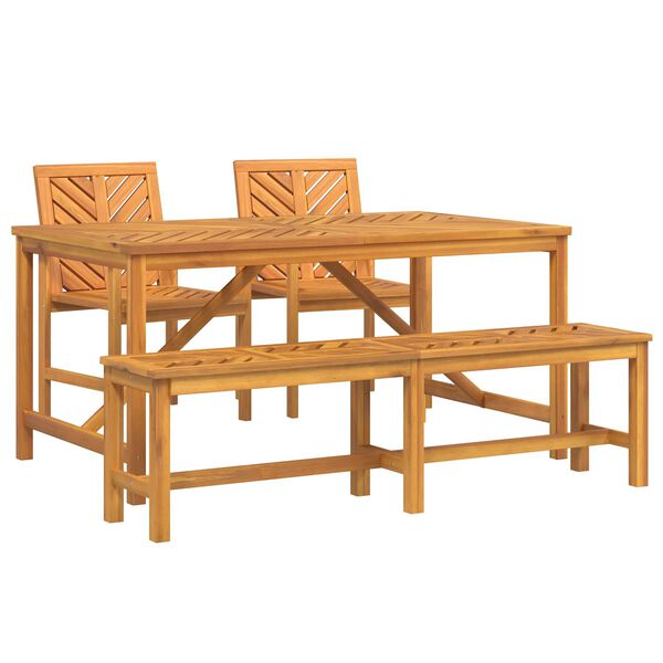 vidaXL Ensemble de salle &agrave; manger pour jardin 4 pcs Marron