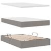vidaXL Lit avec rangement et matelas Taupe 120 x 200 cm Polyester