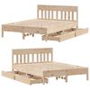 vidaXL Cadre de lit sans matelas 135x190 cm bois de pin massif