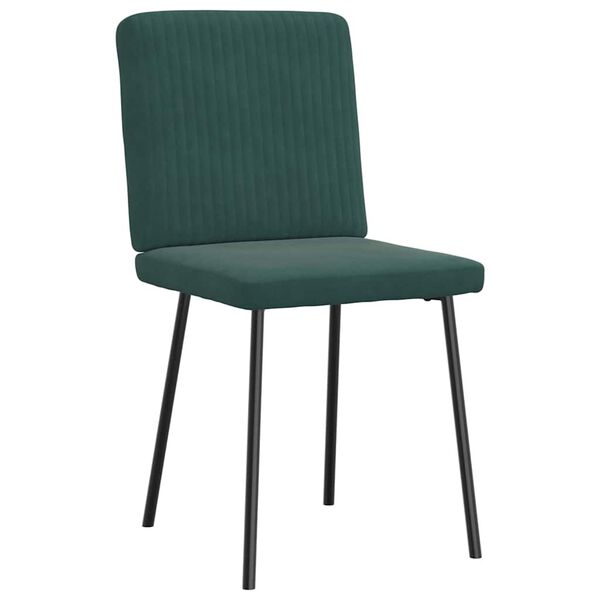 vidaXL Chaises à manger lot de 6 vert foncé velours