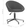 vidaXL Chaise pivotante &agrave; manger Gris fonc&eacute; Tissu