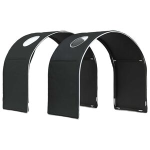 vidaXL Tunnel de lit pour lit mezzanine d'enfants 2 pc Noir Polyester