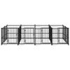 vidaXL Chenil d'ext&eacute;rieur pour chiens Acier 7,51 m&sup2;