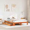 vidaXL Cadre de lit sans matelas cire marron 140x200cm bois pin massif