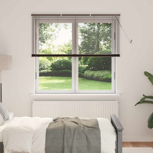 vidaXL Store V&eacute;nitien Marron fonc&eacute; avec motif 150 x 130 cm PVC
