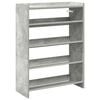 vidaXL &Eacute;tag&egrave;re &agrave; chaussures gris b&eacute;ton 60x25x81 cm bois d'ing&eacute;nierie