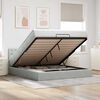 VidaXL Cadre de lit ottoman avec matelas gris clair 160x200 cm velours