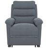 vidaXL Fauteuil de massage Gris foncé Velours