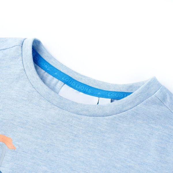 T-shirt pour enfants m&eacute;lange bleu p&acirc;le 116