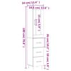 vidaXL Buffet haut Ch&ecirc;ne fum&eacute; 34,5x34x180 cm Bois d'ing&eacute;nierie