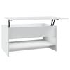vidaXL Table basse Blanc 80x50x40 cm Bois d'ing&eacute;nierie