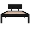 vidaXL Cadre de lit sans matelas noir bois de pin massif 90x200 cm