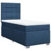 vidaXL Sommier &agrave; lattes de lit avec matelas Bleu 100x200 cm Tissu