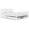 vidaXL Cadre de lit sans matelas blanc bois de pin massif 160x200 cm