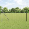 vidaXL Cl&ocirc;ture avec poteau Gris 1 x 10 m Acier
