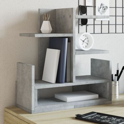 vidaXL Organisateur de bureau gris béton 49x20x52,5 cm