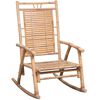 vidaXL Chaise &agrave; bascule avec coussin Bambou