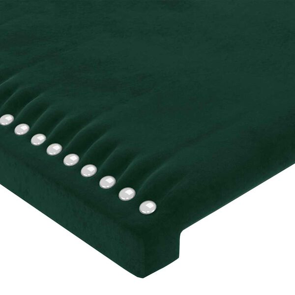 vidaXL T&ecirc;te de lit Vert fonc&eacute; 90x5x118/128 cm Velours