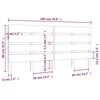 vidaXL T&ecirc;te de lit Noir 180x3x80 cm Bois massif de pin