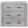 vidaXL Buffet Sonoma gris 80x33x70 cm Bois d'ing&eacute;nierie