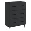 vidaXL Armoire &agrave; tiroirs Noir 66 x 34,5 x 89,5 cm Bois d'ing&eacute;nierie