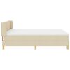 vidaXL Lit &agrave; ressorts avec matelas Cr&egrave;me 190 x 140 cm Polyester