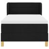 vidaXL Lit &agrave; ressorts avec matelas Noir 80 x 200 cm tissu
