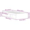 vidaXL Cadre de lit sans matelas sonoma gris 90x190 cm