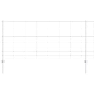 vidaXL Cl&ocirc;ture sauvage ext&eacute;rieure avec poteaux 100 x 1 m Argent&eacute;