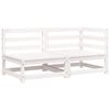 vidaXL Canap&eacute; de jardin 2 places blanc bois de pin massif