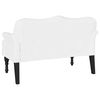 vidaXL Banc Chesterfield Blanc 120,5 x 65 x 75 cm Simili cuir