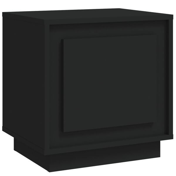 vidaXL Table de chevet noir 44x35x45 cm bois d&rsquo;ing&eacute;nierie