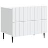 vidaXL Cabinet de chevet Blanc 62 x 34,5 x 49,5 cm Bois d'ing&eacute;nierie